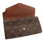 Louis Vuitton Monogram Portefeuille Sarah Bifold Wallet Brown — view 6