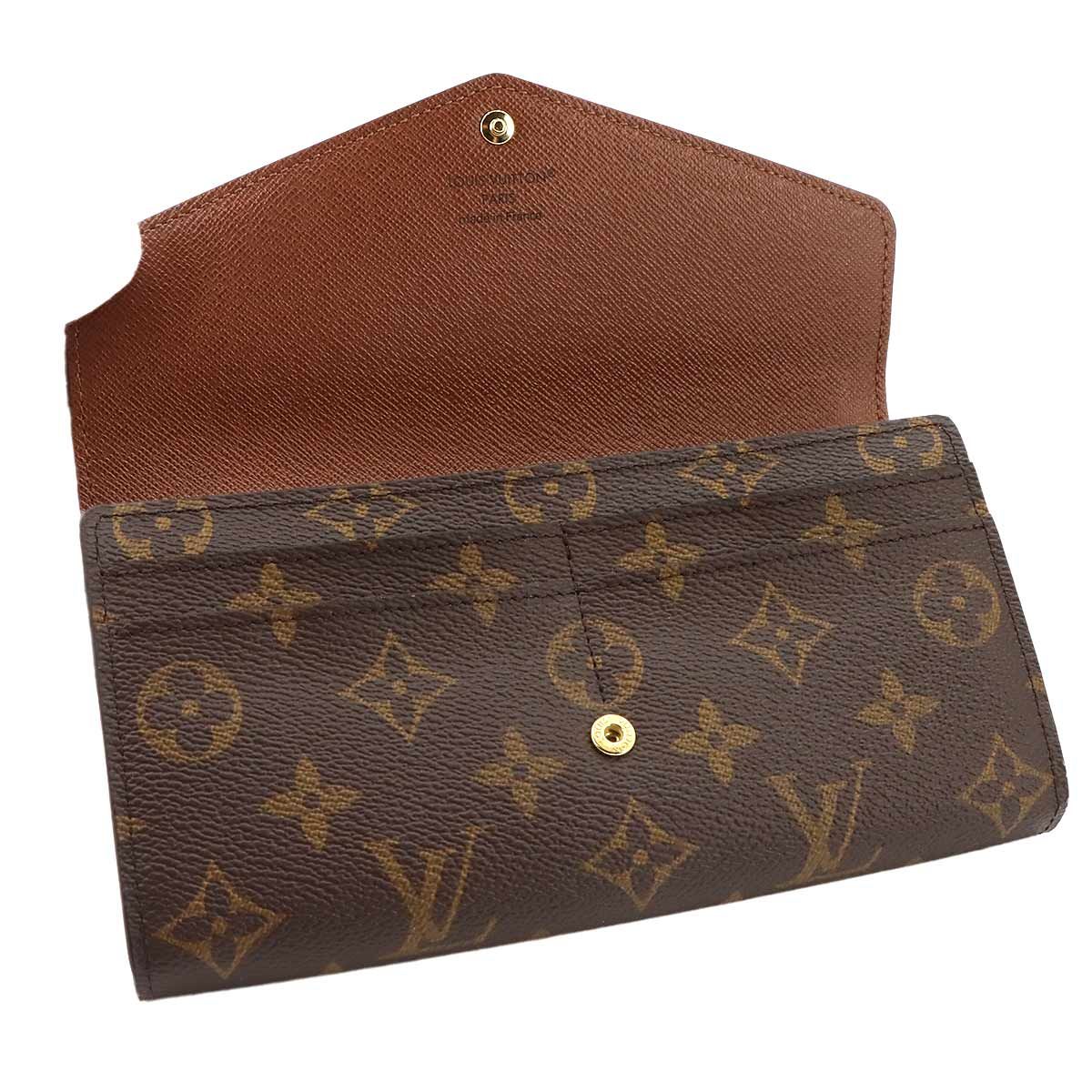 Louis Vuitton Monogram Portefeuille Sarah Bifold Wallet Brown — view 6