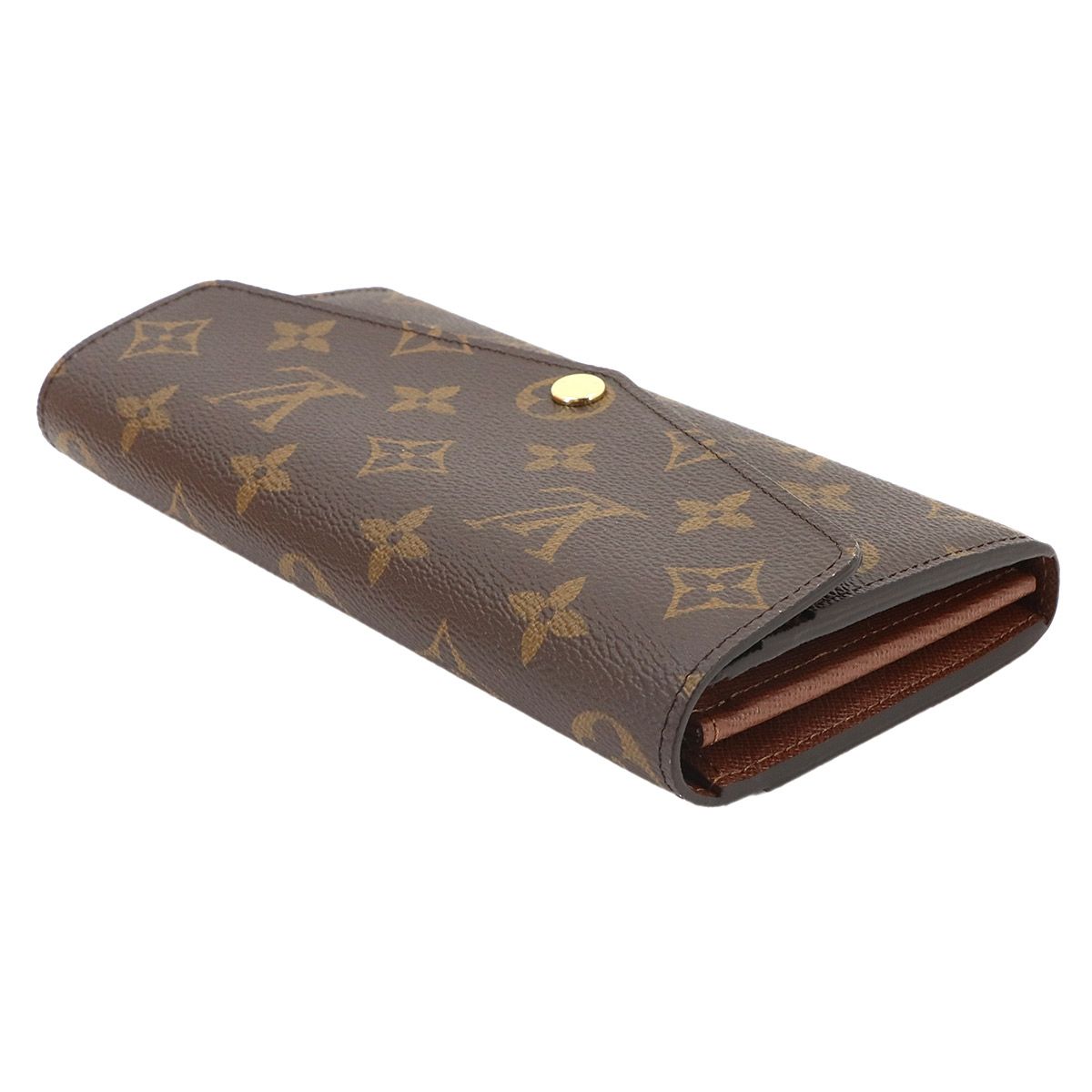 Louis Vuitton Monogram Portefeuille Sarah Bifold Wallet Brown — view 4