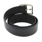 Gucci Micro Guccissima Belt Leather Black 80 Silver — view 2