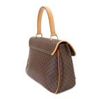 Celine Macadam Hand Bag Leather Brown Gold Vintage — view 3