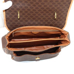Celine Macadam Hand Bag Leather Brown Gold Vintage — view 6