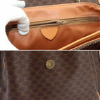 Celine Macadam Hand Bag Leather Brown Gold Vintage — view 7