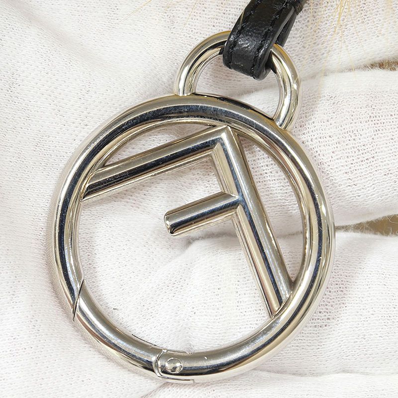 Fendi Space Monkey Bag Charm Zucca Pattern Key Holder Keychain — view 6