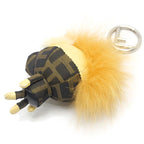 Fendi Space Monkey Bag Charm Zucca Pattern Key Holder Keychain — view 2