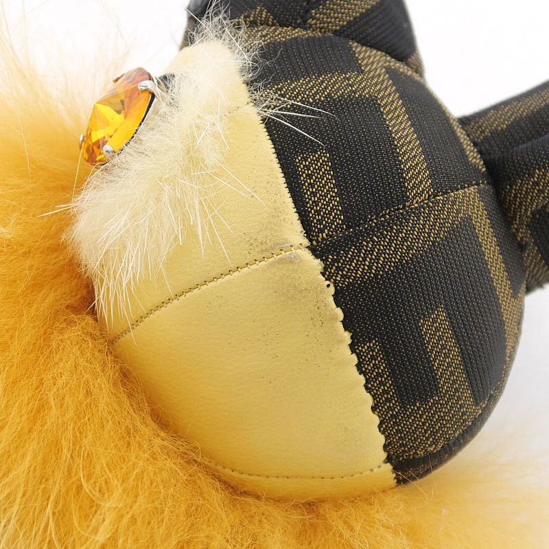 Fendi Space Monkey Bag Charm Zucca Pattern Key Holder Keychain — view 5