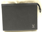 Louis Vuitton Pochette Voyage Clutch Taiga Noir Second
