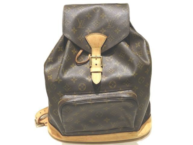 Louis Vuitton Montsouris GM Backpack Monogram Pocket Belt Opening/closing