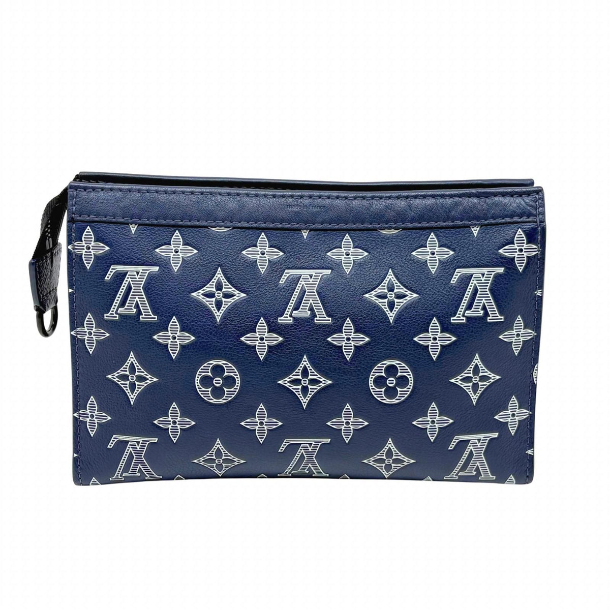 Louis Vuitton Gaston Wearable Wallet Monogram Shadow Ink Blue Shoulder Bag — view 3