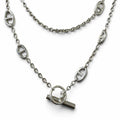 Hermes Chaine D'ancre Farandole Long Necklace Silver
