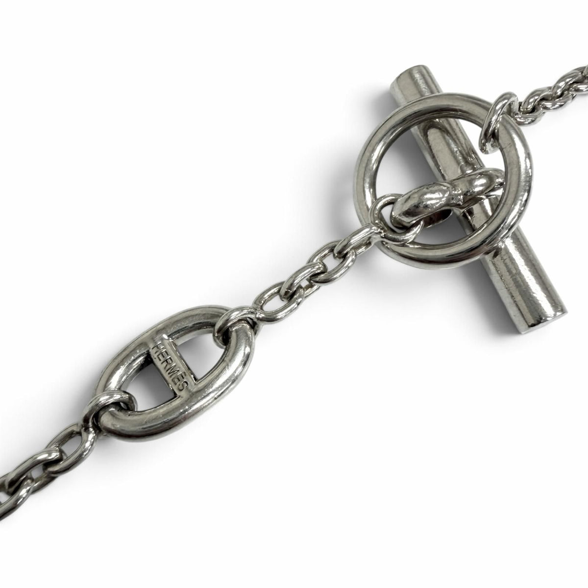 Hermes Chaine D'ancre Farandole Long Necklace Silver — view 5