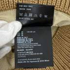 Prada Wool Bucket Hat 100% Triangle Logo Cable Knit Camel — view 8