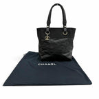 Chanel Paris Biarritz PM CC Logo Leather Tote Black — view 2