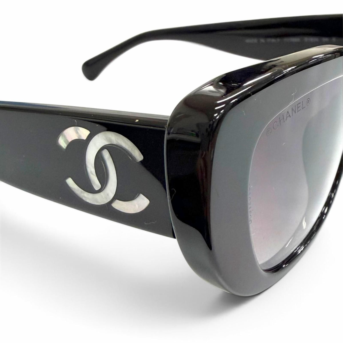 Chanel 26C Butterfly Shape Sunglasses Shell CC Logo Model Black Eyewear — view 7