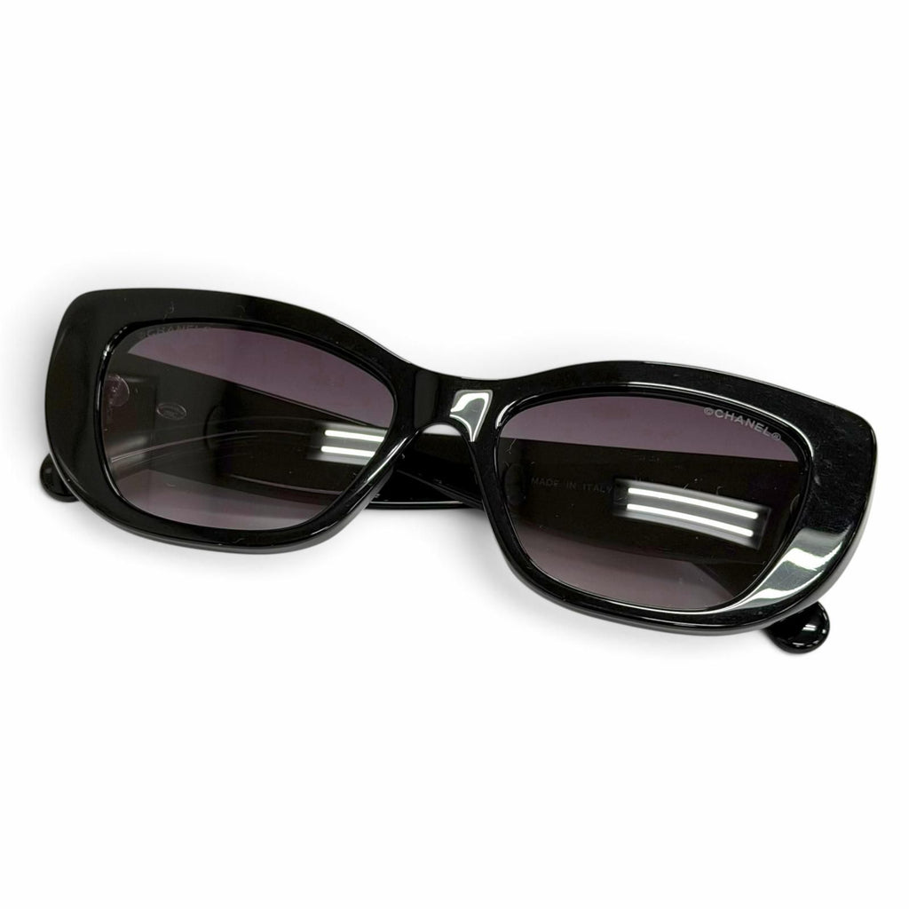 Chanel 26C Butterfly Shape Sunglasses Shell CC Logo Model Black Eyewear
