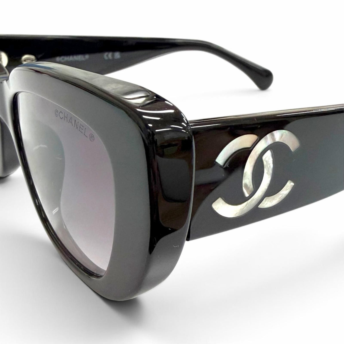 Chanel 26C Butterfly Shape Sunglasses Shell CC Logo Model Black Eyewear — view 6