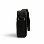 Celine Leather Triomphe Medium Messenger Shoulder Bag Black Silver — view 5