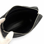 Celine Leather Triomphe Medium Messenger Shoulder Bag Black Silver — view 7