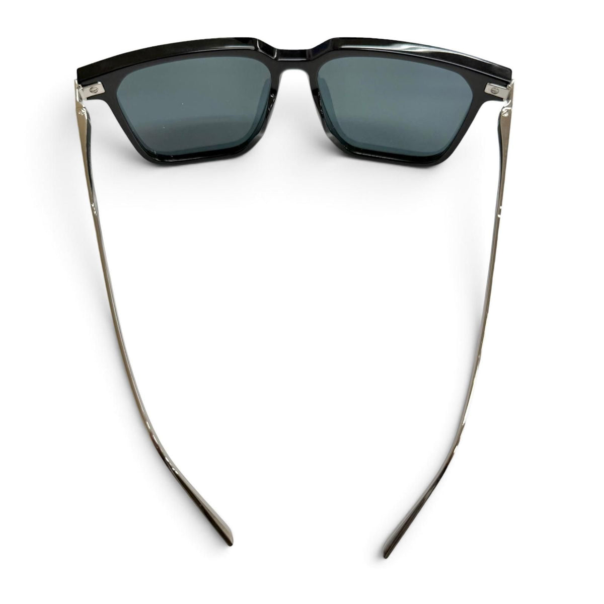 Louis Vuitton LV Rise Square Monogram Sunglasses Black Silver Demo Lens Eyewear — view 6