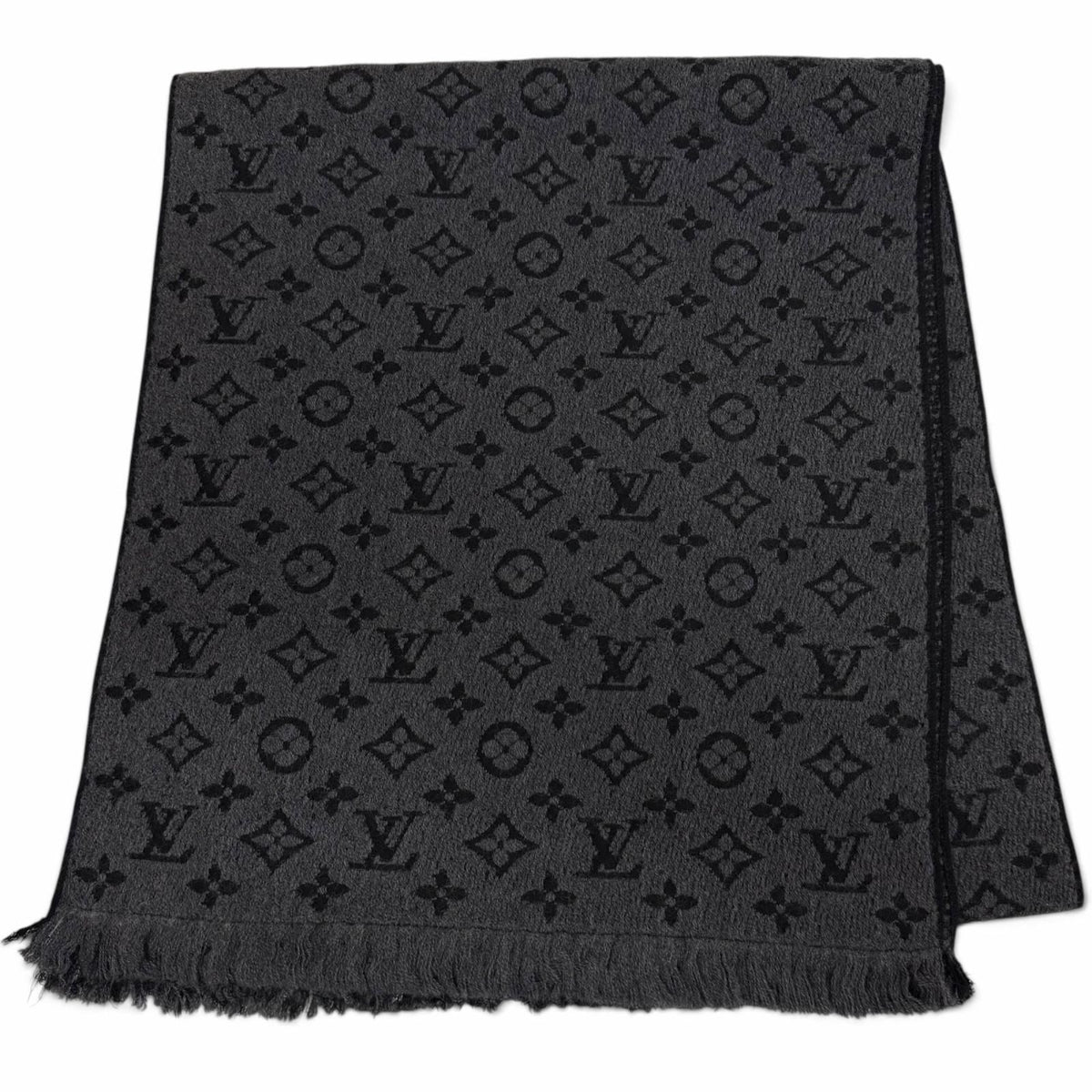 Louis Vuitton Monogram Classic Wool 100% Scarf Anthracite