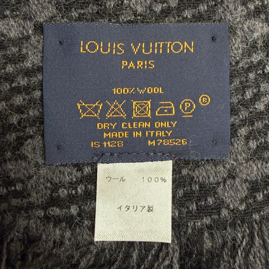 Louis Vuitton Monogram Classic Wool 100% Scarf Anthracite — view 7