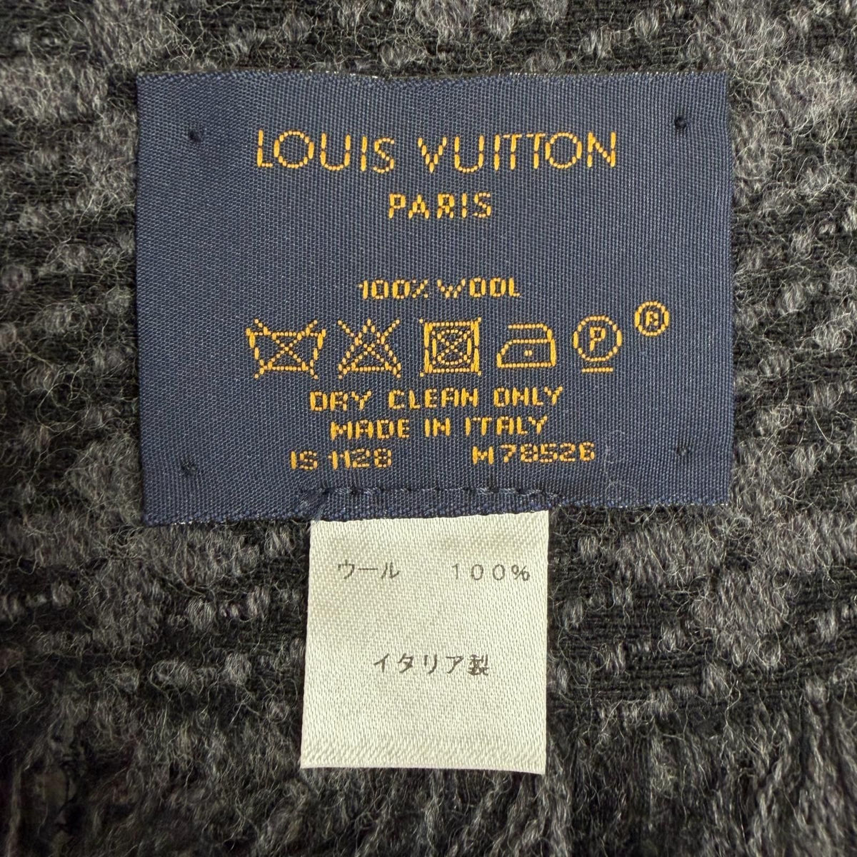 Louis Vuitton Monogram Classic Wool 100% Scarf Anthracite — view 7