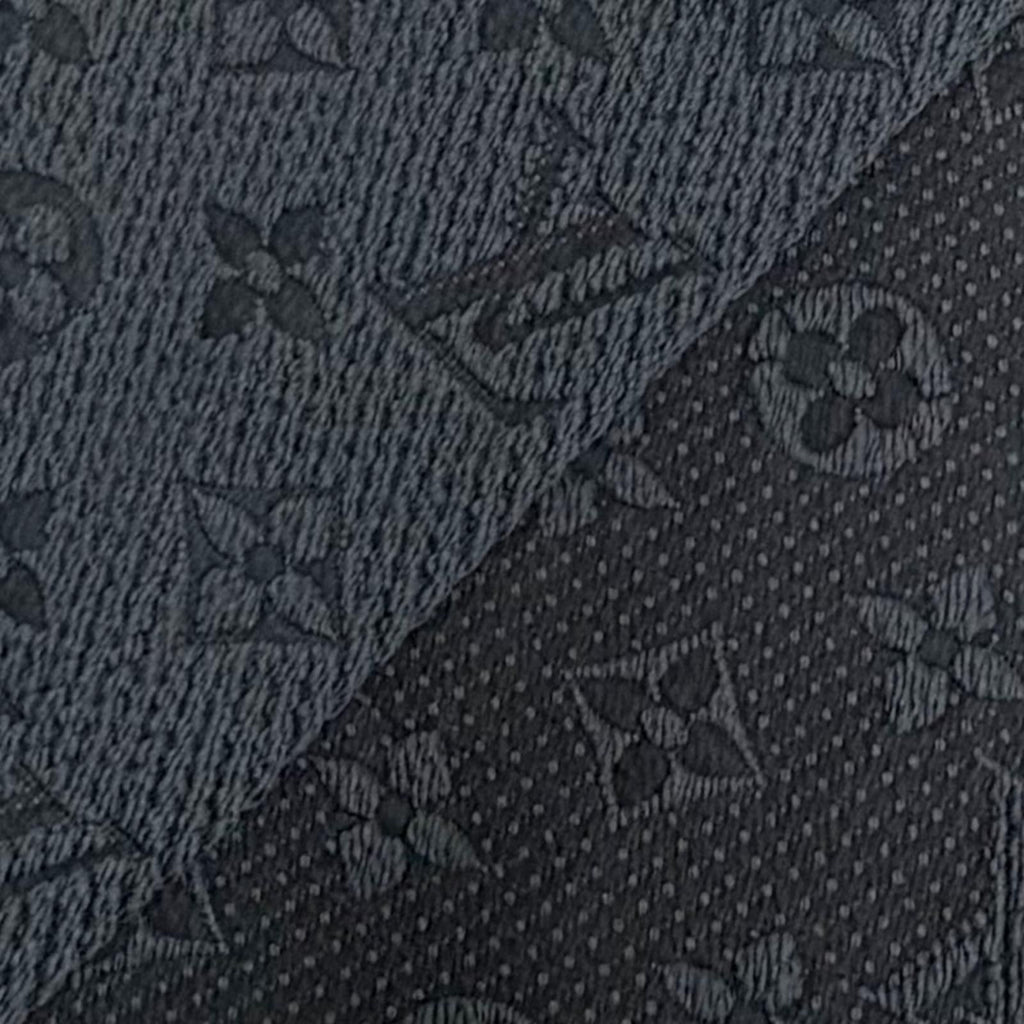 Louis Vuitton Logomania Scarf Wool Silk Monogram Dark Gray — view 5