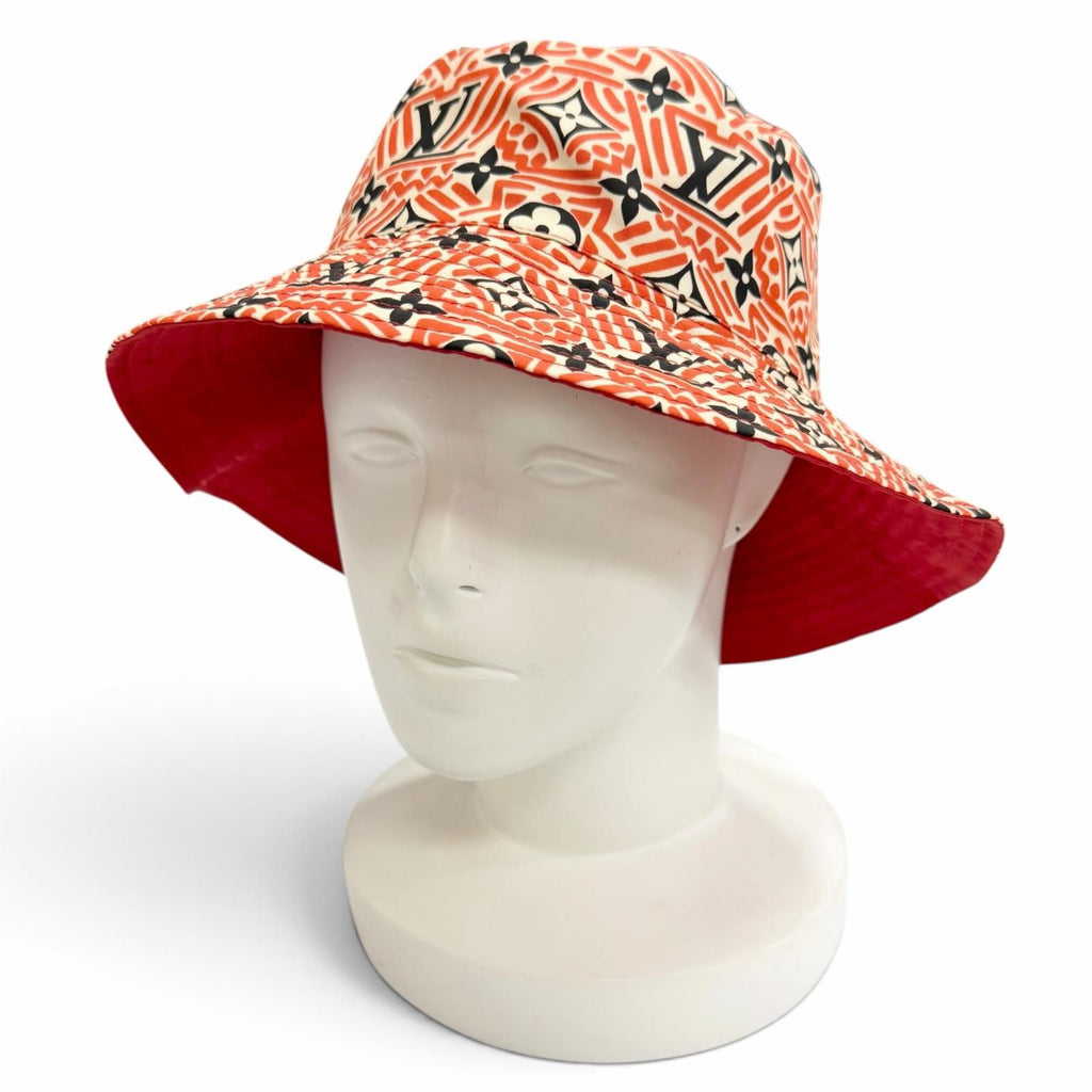 Louis Vuitton Bob Carry on Cream Rouge Monogram Bucket Hat
