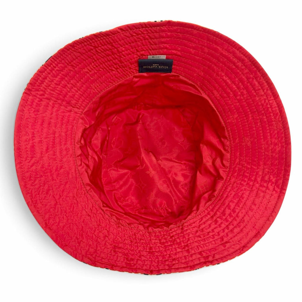 Louis Vuitton Bob Carry on Cream Rouge Monogram Bucket Hat — view 5