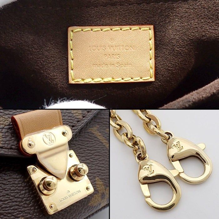 Louis Vuitton Shoulder Bag Micro Metis Brown Monogram Canvas Vachetta Leather — view 6