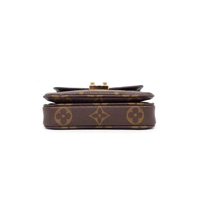 Louis Vuitton Shoulder Bag Micro Metis Brown Monogram Canvas Vachetta Leather — view 4