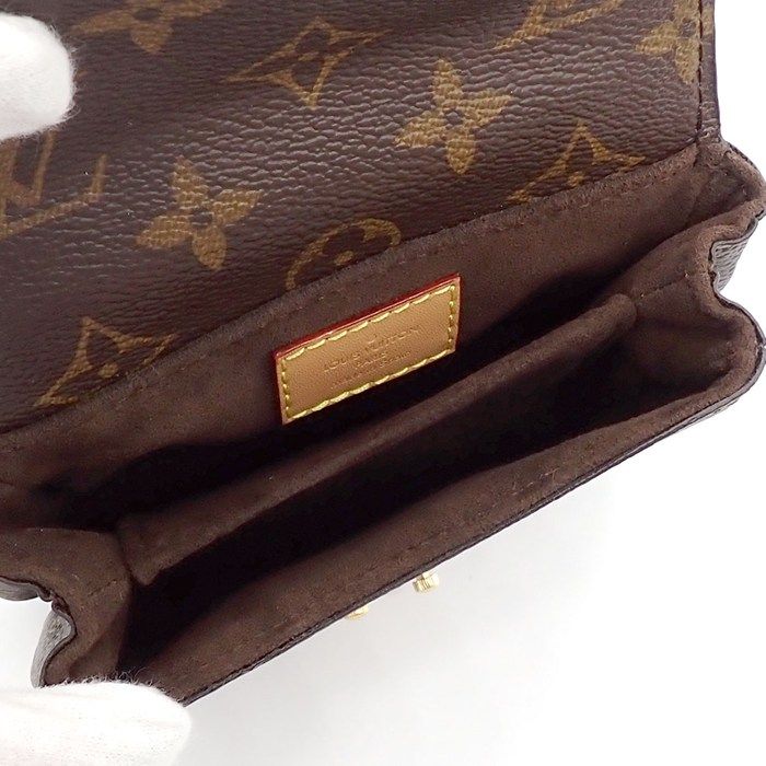 Louis Vuitton Shoulder Bag Micro Metis Brown Monogram Canvas Vachetta Leather — view 5