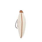 Gucci Clutch Logo Facul Beige Brown Cotton Linen — view 3