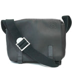 Loewe Military Messenger Bag Black Silver Leather Bags
