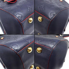 Louis Vuitton Handbag Montaigne BB Marine Rouge Monogram Empreinte Leather — view 8