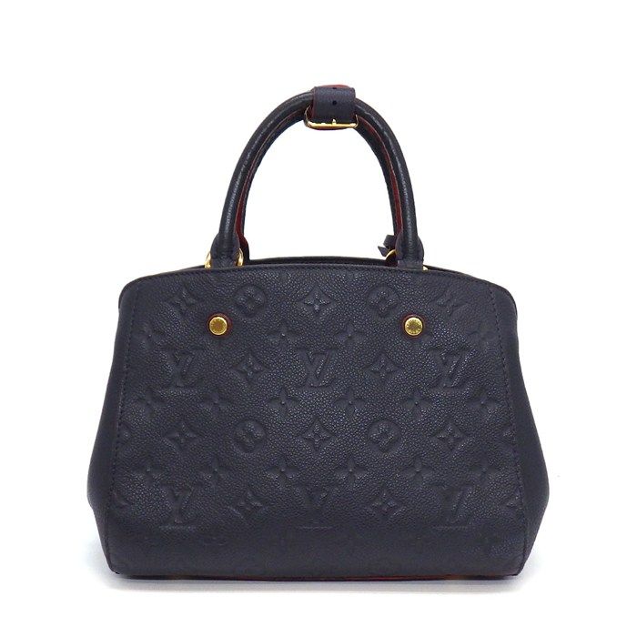 Louis Vuitton Handbag Montaigne BB Marine Rouge Monogram Empreinte Leather — view 2