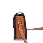 Celine Shoulder Bag Teen Triomphe Tan Canvas Calfskin — view 3
