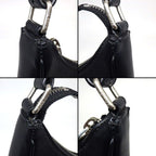 Celine Shoulder Bag Medium Ava Black White Leather Silver — view 7
