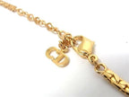 Dior Necklace Vintage Gold Metal Rhinestone — view 3