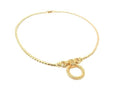 Dior Necklace Vintage Gold Metal Rhinestone