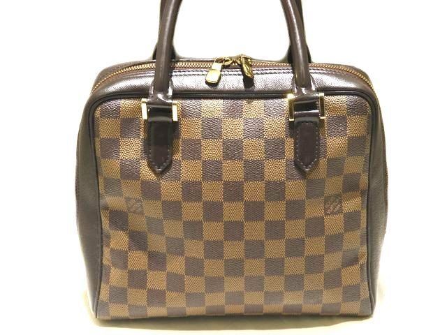 Louis Vuitton Brera Handbag Damier Ebene Brown Tote