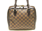 Louis Vuitton Brera Handbag Damier Ebene Brown Tote
