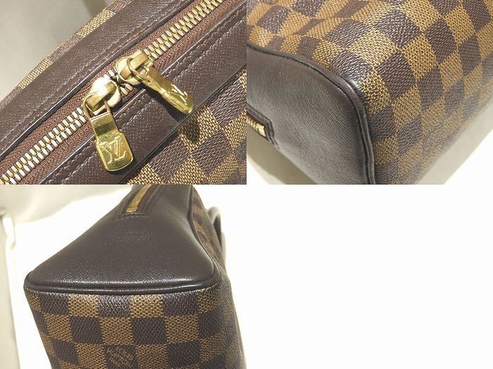 Louis Vuitton Brera Handbag Damier Ebene Brown Tote — view 3