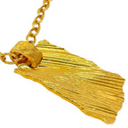Gucci Pendant Interlocking G Plate Metal Gold Necklace — view 4