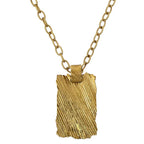 Gucci Pendant Interlocking G Plate Metal Gold Necklace — view 2