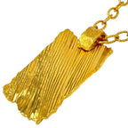 Gucci Pendant Interlocking G Plate Metal Gold Necklace — view 3
