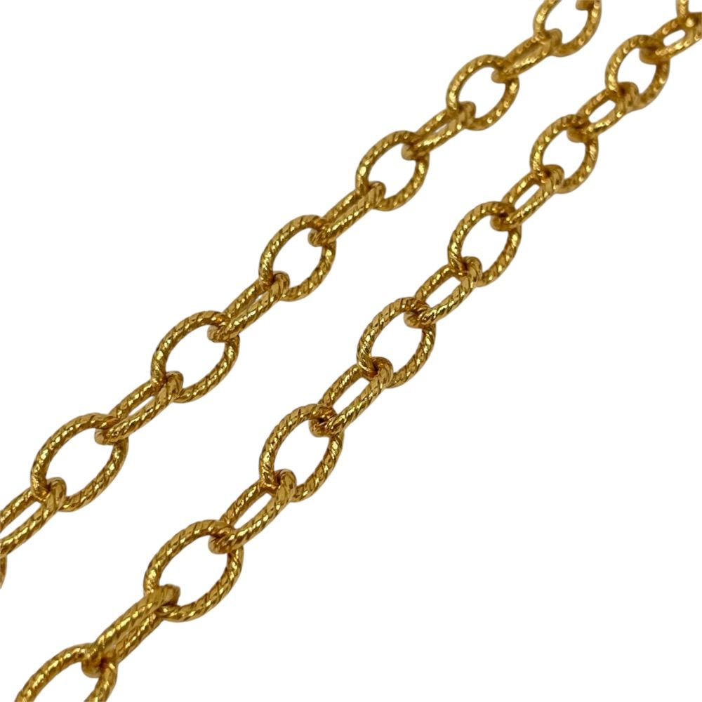 Gucci Pendant Interlocking G Plate Metal Gold Necklace — view 7