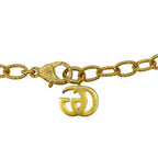 Gucci Pendant Interlocking G Plate Metal Gold Necklace — view 8