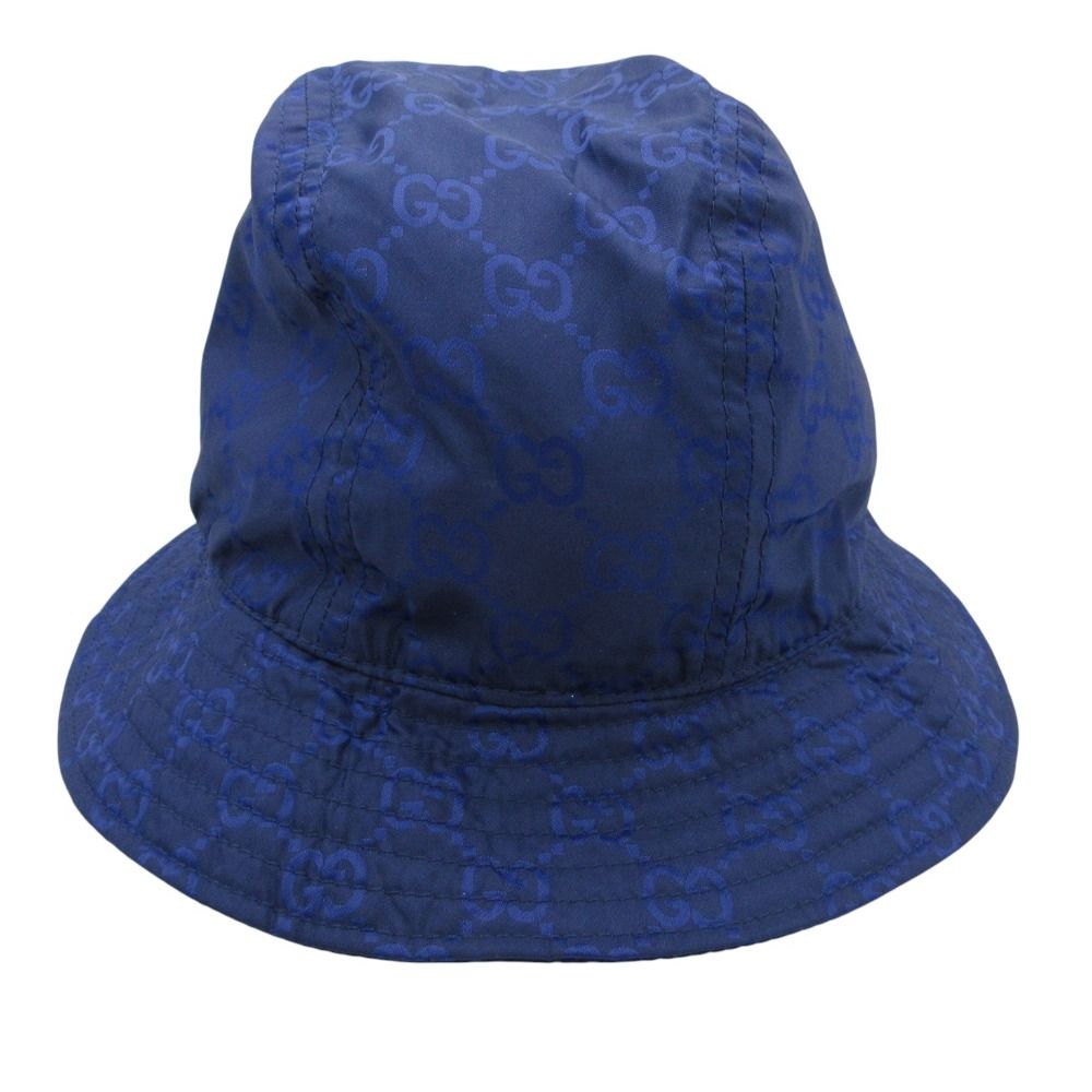Gucci Hat Bucket GG Pattern Nylon Hat Navy — view 2