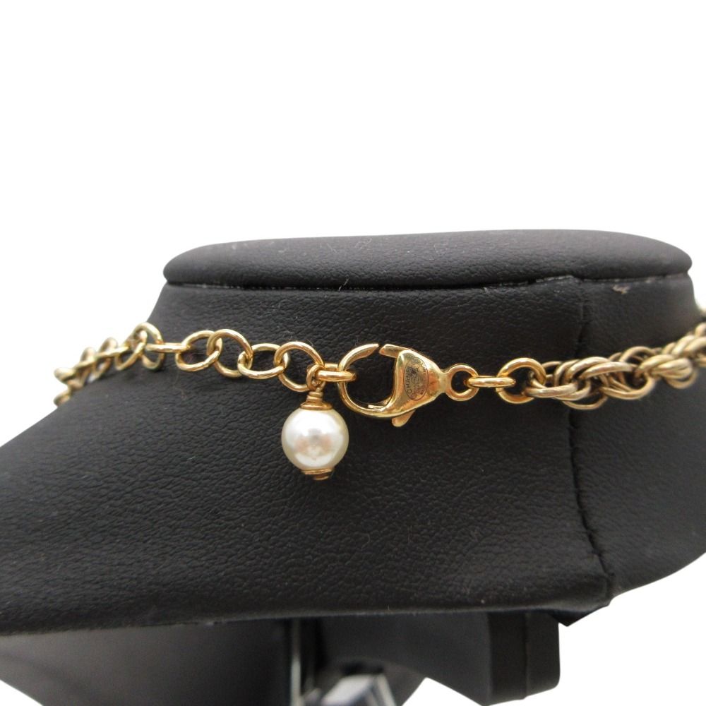 Chanel Necklace Pearl Bijou Stone CC Logo Gold — view 5